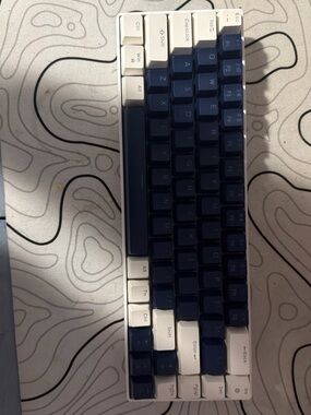 Blue and White Mechanical 60% Keyboard